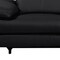 Homeroots 103" Black Top Grain Leather Reclining Metal USB Sofa 720326 - alternate 6