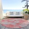 Homeroots 8' Salmon Ivory And Sky Blue Round Polka Dot Washable Indoor Outdoor Area Rug 614709 - alternate 3