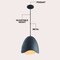 Jonathan Y Luella 11.75" 1-Light Bohemian Coastal Adjustable Plaster-Look Organic Scalloped Dome Metal LED Pend JYL9209B - alternate 3