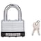 Prosource Padlock, Standard Shackle, 7/16 in Dia Shackle, 2 in H Shackle, Steel Shackle, Steel Body HD00030-3L - alternate 1