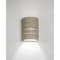 Luxury Lighting Zenia 8.5 in Tall Ceramic Outdoor Wall Light with Punched Groove Pattern, Cottonwood Paint Finish 100-01-CW-u/d-7 - alternate 1