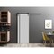 Sartodoors Sliding Barn Door with Hardware, Planum 0016 Matte Grey and Aluminum Strips, 6.6FT Rail Hangers Stu PLANUM0016BD-B-GRE-18 - alternate 1