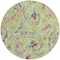 Homeroots 8' Artichoke Green And Pink Round Paisley Washable Indoor Outdoor Area Rug 588590 - alternate 2