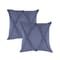 Homeroots Set of Two Blue Diamond Cotton Throw Pillow With Fringe, 2PK 554570 - alternate 2