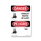 Signmission OSHA Danger Sign, 14" Height, Aluminum, Forklift Traffic Be Alert Bilingual, 1014-VI-1265 OS-DS-A-1014-VI-1265 - alternate 1