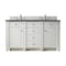 James Martin Vanities Bristol 60'' D Vanity, Bright White w/ Parisien Bleu Silestone Top w/FreePower Wireless Charger 157-V60D-BW-FPBL - alternate 1