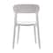 Flash Furniture Dover Indoor-Outdoor Stacking Patio Chair w/Curved Backrest, All-Weather Resin Chair in White DHF-340-APP-WH-GG - alternate 3