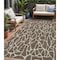 Homeroots 5' X 8' Brown And Beige Geometric Washable Indoor Outdoor Area Rug 599269 - alternate 1