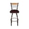 Holland Bar Stool Co Eleanor 25in Swivel Counter Stool with Bronze Finish, Medium Back and Canter Bordeaux Seat 880 - alternate 5