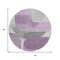 Homeroots 8' Purple And Gray Round Abstract Washable Indoor Outdoor Area Rug 632181 - alternate 5