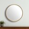 Homeroots 24" Gold Metal Round Accent Mirror 611865 - alternate 1