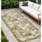 Homeroots 8' Ivory Dark Green And Yellow Floral Indoor Outdoor Runner Rug 548043 - alternate 6