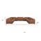 Homeroots Chestnut Italian Leather Power Reclining U Shaped Twelve Piece Corner Sectional With Console 632555 - alternate 4