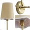 Jonathan Y Lila 36.5" 4-Light Traditional Coastal Scalloped Fabric Shade/Metal LED Vanity Light, Brass Gold/Brow JYL1610A - alternate 7