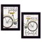 Homeroots Set Of Two Pedal it Out 2 Black Framed Print Wall Art, 2PK 405900 - alternate 1