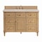James Martin Vanities Lorelai 48" Sgl Vanity, Light Natural Oak, w/3 CM Siberian Silestone Top w/FreePower Wireless Charger 424-V48-LNO-FSFR - alternate 1