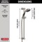 Delta Premium 3-Setting Slide Bar Hand Shower 57014-SS - alternate 3