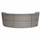 Linea Italia Reception Desk 71 in D X 46 in H, 11.9 ft W X Thermofused Laminate, Ash ZUD297 - alternate 1