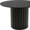 Homeroots 46" Black Solid Wood Pedestal Base Round Top Dining Table 721072 - alternate 3