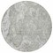 Homeroots 8' Ivory Taupe And Beige Round Abstract Washable Indoor Outdoor Area Rug 577159 - alternate 4