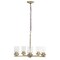 Homeroots Antiqued Brass Chandelier Iron Ceiling Light With Clear Shades 651653 - alternate 1
