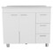 Homeroots 39in White Wood Lacquered Door Gloss Finish Door Accent Cabinet With Three Drawers 534982 - alternate 1