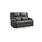 Homeroots 62in Gray Faux Leather Manual Reclining Loveseat With Storage and Toss Pillows 721193 - alternate 2