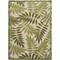 Homeroots 6' X 9' Ivory And Green Palm Leaf Indoor Outdoor Area Rug 548079 - alternate 1