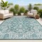 Jonathan Y Tela Bohemian Textured Weave Floral Teal/Gray 5 ft. x 8 ft. Indoor/Outdoor Area Rug SMB100C-5 - alternate 1