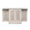 Homeroots 34in White Solid Wood Carved Floral Bar Cabinet With Two Doors And One Drawer 727849 - alternate 1
