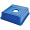 Rubbermaid Commercial Bottle and Can Recycling Top, Blue, Plastic, 20.13 in W/Dia FG279100DBLUE - alternate 1
