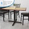 Flash Furniture Restaurant Table X-Base with 4" Dia. Tab, 33 in W, 33 in L, 28 in H, Cast Iron, Iron, Black XU-T3333-GG - alternate 2