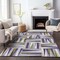 Homeroots 3' X 5' Lavender Brown And Green Geometric Washable Indoor Outdoor Area Rug 598274 - alternate 5