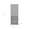 Homeroots 12" White Laminate Accent Cabinet With Two Shelves 477668 - alternate 2