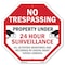 Signmission No Trespassing Property Under 24 Ho, 10 Inch X 10 Inch, Aluminum Metal Signs OC-A-10-98 - alternate 1