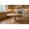 Homeroots 60" Natural Solid Wood Pedestal Base Round Top Dining Table 605986 - alternate 6