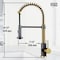 Vigo Edison Single Handle Pull-Down Sprayer Kitchen Faucet in Matte Brushed Gold and Matte Black VG02001MGMB - alternate 2