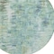 Homeroots 8' Teal Blue Green And Ivory Round Abstract Washable Indoor Outdoor Area Rug 587856 - alternate 4