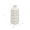 Homeroots 12" Ivory And Gold Geometric Cylindrical Ceramic Table Vase 574209 - alternate 5
