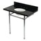 Kingston Brass 36-Inch Black Granite Console Sink with Stainless Steel Legs, 8-Inch, 3-Hole KVPK36K81ST - alternate 1
