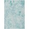 Homeroots 8' X 10' Aqua Teal Blue And Ivory Floral Washable Indoor Outdoor Area Rug 583097 - alternate 3