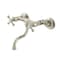 Kingston Brass Double-Handle Wall Mount Bathroom Faucet, Polished Nickel KS2116AX - alternate 1