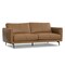 Homeroots 81" Brown Leather Sofa With Black Legs 640993 - alternate 2