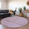 Homeroots 8' Lavender And Purple Round Abstract Washable Indoor Outdoor Area Rug 605556 - alternate 3