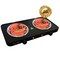 Megachef Electric Portable Dual Coil Burner Cooktop Buffet Range in Matte Black MC-2012A-B - alternate 1