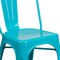 Flash Furniture Crystal Teal-Blue Metal Indoor-Outdoor Stackable Chair, PK4 4-ET-3534-CB-GG - alternate 6