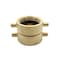 Firesafe 1-1/2" Female NH/NST X 1-1/2" Female NH/NST Brass Double Swivel Fire Hose/Hydrant Adapter w/Pin Lug 8612010 - alternate 1