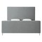 Homeroots Gray Solid Wood King Upholstered Linen Bed 544777 - alternate 5