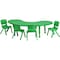 Flash Furniture Kidney Activity Table, Plastic, Steel, Green YU-YCX-0043-2-MOON-TBL-GREEN-E-GG - alternate 1