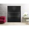 Sartodoors Sliding Closet Bypass Doors with Hardware, Planum 0110 Matte Black and Aluminum Strips, Sturdy Rail PLANUM0110DBD-BLK-36 - alternate 1